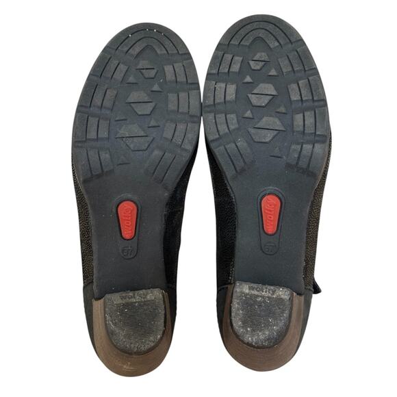 Not For Sale Wolky Pumps Women 37 US 6 Black Aya Leather Metallic Mary‎ Jane - Picture 8 of 9